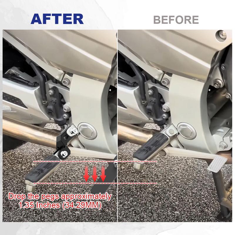 For Yamaha FJR1300 FJR 1300 2001- 2024 2025 Motorcycle Aluminum Rider Foot Pegs Front Footpeg Foot Pegs Lowering Brackets
