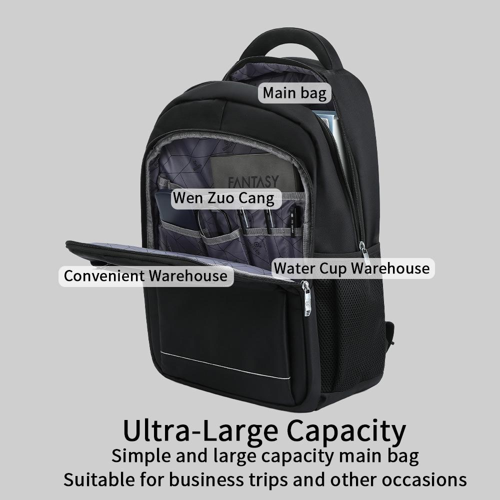 Мужская многофункциональная водонепроницаемая сумка на двойное плечо, черный рюкзак для ноутбука, большая вместимость, дорожная сумка для отдыха на открытом воздухе