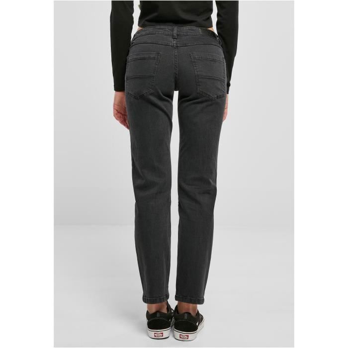 Jeans Droit Femme - Urban Classics - Taille Haute - Noir - Confortable - Style Tendance