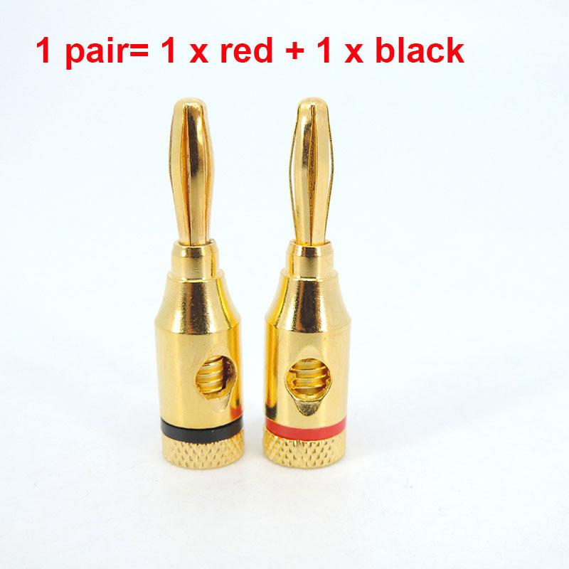 Красный черный позолоченный музыкальный аудио динамик 4 мм разъем типа «банан» открытый винтовой разъем