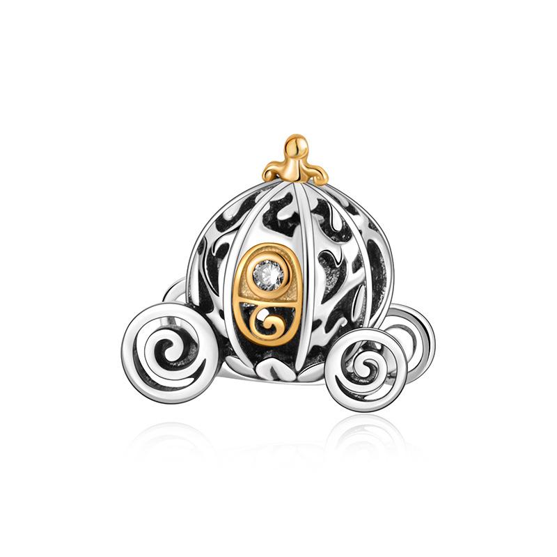 Funny Halloween Charms Copper Pumpkin Ghost Witch Magic Hat Pendant Bead Fit Original Bracelet Necklace Diy Jewelry