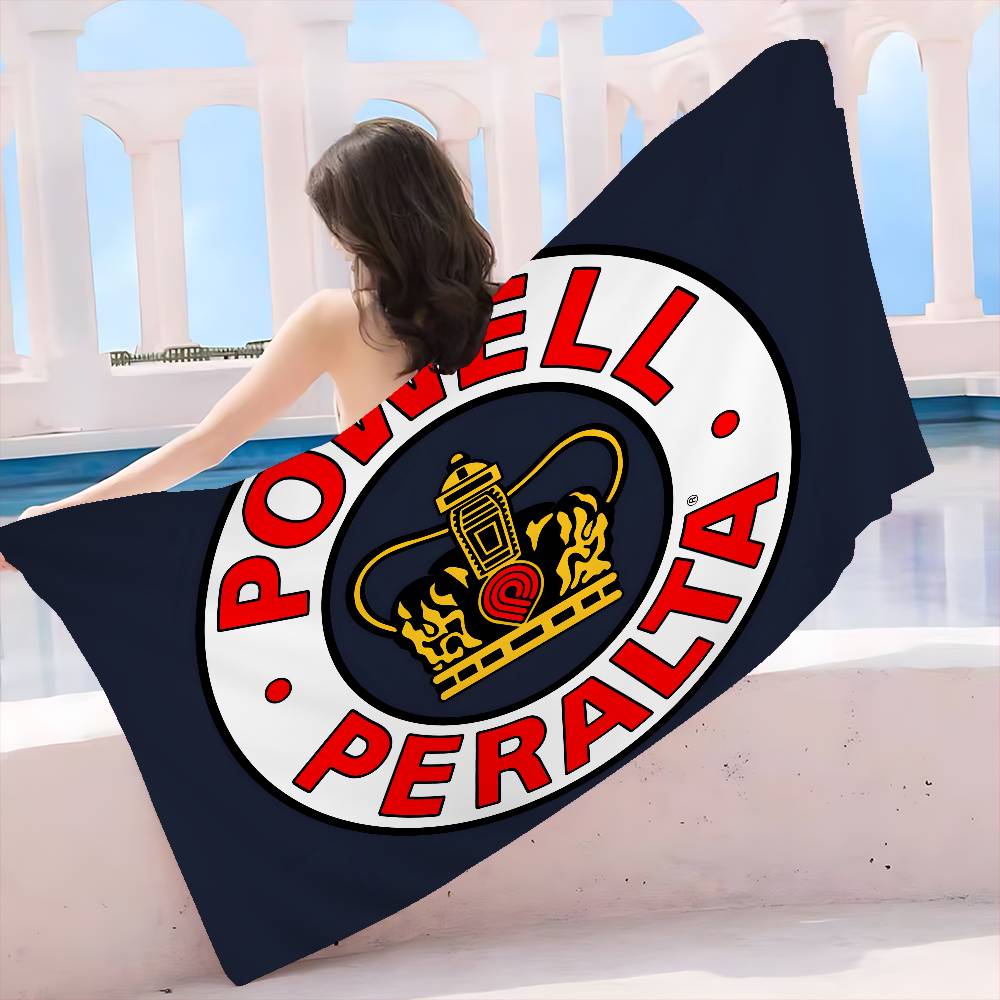 Классический P-Powell P-Peralta Логотип Большие Микрофибровые Пляжные Полотенца Быстросохнущее Полотенце Песочные Пляжные Полотенца Полотенце для Бассейна Для Путешествий Плавание Йога