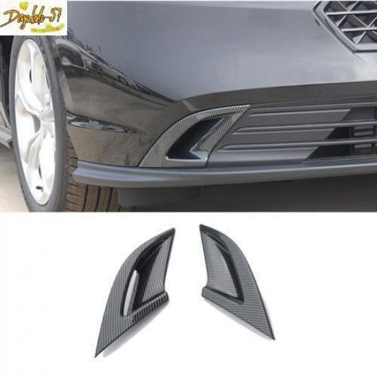 Carbon Fiber Style Front Fog Light Lamp Trim Fit For Honda Accord