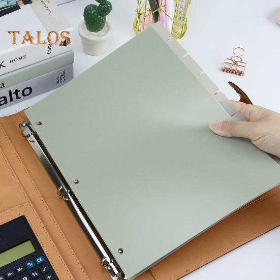 8 шт. Пластиковые разделители для папок, 3-дырочные перфорированные, устойчивые к разрывам страницы-разделители, внутренние разделители страниц, офисные принадлежности