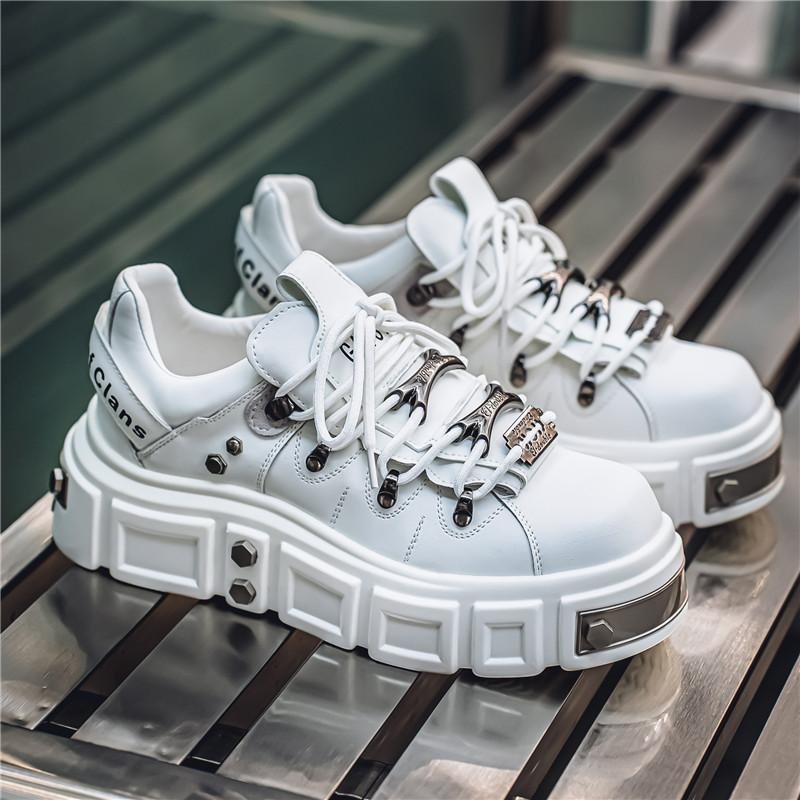 Трендовые розовые кроссовки на платформе мужские панк обувь маффин мужская европейский стиль дизайнерская обувь мужская уличная оригинальные мужские кеды для скейтборда