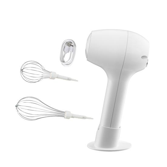 Portable Hand Mixer Electric USB Rechargeable Cordless Egg Beater with 2 Stirring Nets 3 Speeds Kitchen Whisk for Baking