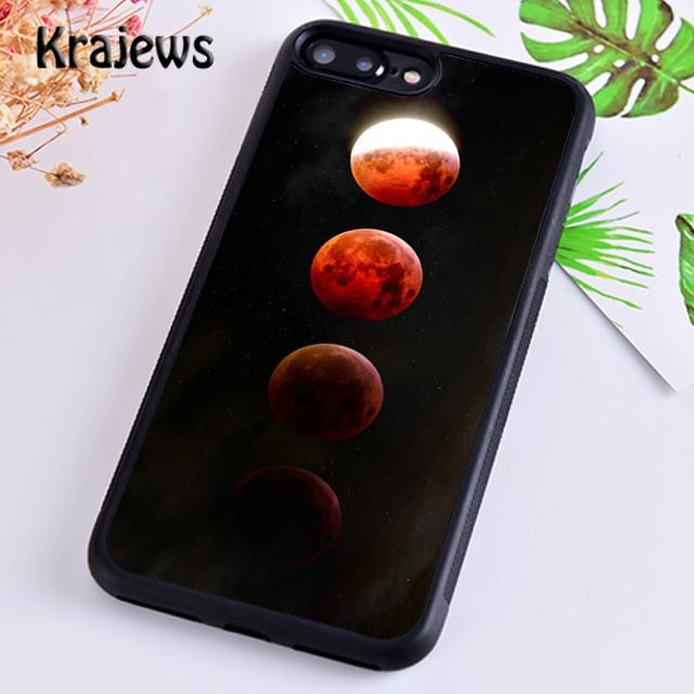 Krajews Луна Космос Лунное Затмение Планета Мягкий Чехол Для Телефона Для iPhone 17 Air 16 15 14 plus 11 12 13 pro max coque Fundas