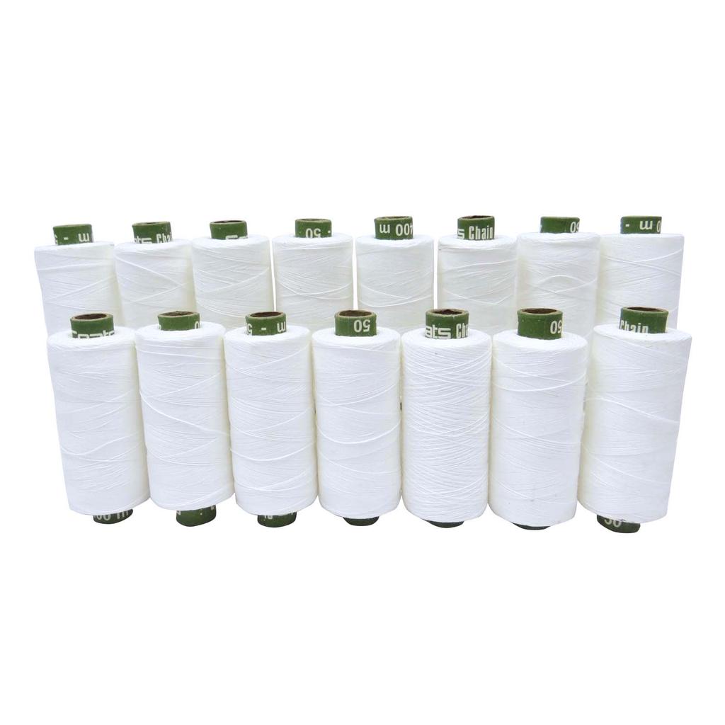 400-метровая белая полиэфирная катушка с оверлоком для ручной швейной машины