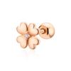 [Bnbgold] 14K Pink Gold Heart Flower Cubic Piercing Earrings (Single Side) Npe21708