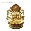 1PCS Zinc Alloy Car Mounted Thousand Handed Guanyin Ornaments Automotive Supplies Decorative Gifts