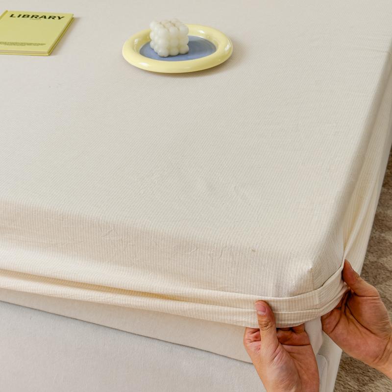 Stripe Style Fitted Sheet Pure Cotton Bed Cover Skin-friendly Bedsheet Girls Boys Room Mattress Protector sabanas(No Pillowcase)