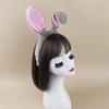 Ободок с кроличьими ушками, бабочка, нос, кроличий хвостик для Хэллоуина, косплей-вечеринки, 4 шт., костюм пасхального кролика для детей и взрослых