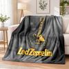Led Zeppelin Printed Flannel Blanket Warm Comfort Bed Throw For Indoor Home Decoration