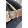 Stoned Silver Color With Metal Strap (watch Only) Women's Wristwatch