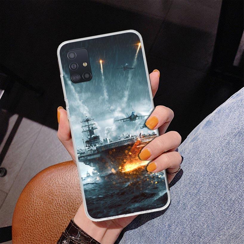 Чехол для телефона с изображением военного самолета и боевого корабля для Samsung Galaxy A52 A32 A22 A12 A51 A31 A50S A30S A20S A10S Note 20 Ultra 10 Plu