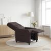 Massage Recliner Dark Brown Fabric