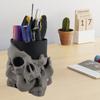 Подставка для ручек в виде черепа, держатель для кистей для макияжа, держатель для хранения в ванной, органайзер для стола в виде скелета для ключей, косметических инструментов, украшения на Хэллоуин