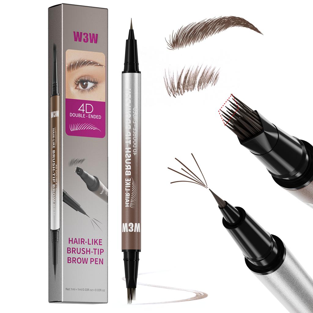 Velvet Wild Eyebrow Pencil Square Angled Brush Multifunction 3D Brow Dye Cream Hairline Anti-smudge Waterproof Eyebrow Tint Pen