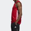 adidas Баскетбольные майки мужские Красный/Белый Средняя прямая посадка DY6595