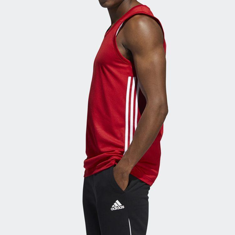 adidas Баскетбольные майки мужские Красный/Белый Средняя прямая посадка DY6595