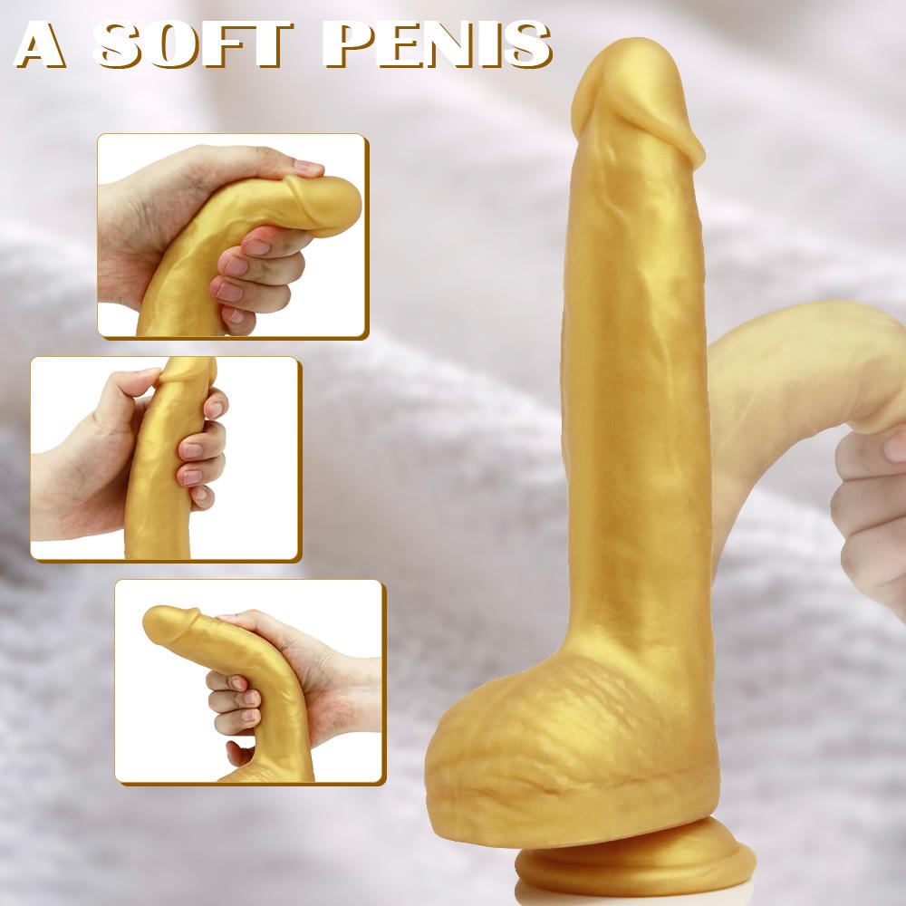 Силикагель Супер Кожа Силиконовый Реалистичный Фаллоимитатор Мягкая Присоска Большой Огромный Страпон Пенис Член Взрослые Секс-Игрушки для Женщин Женский Мастурбатор