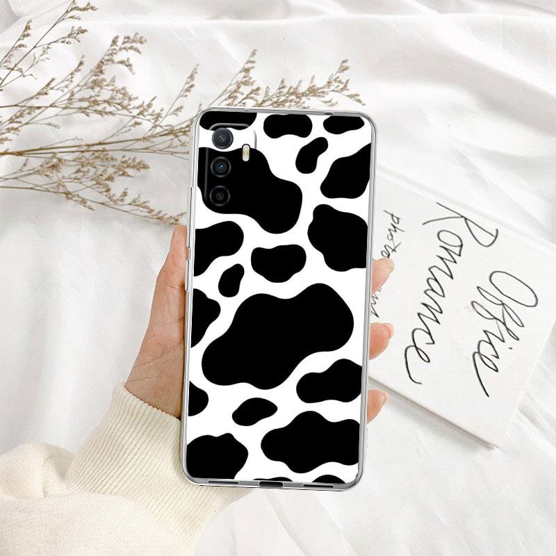 Cartoon Art Cow Transparent Phone Case for Motorola Moto G7 G8 G9 G84 G85 G73 G24 G15 Z2 Play Power Plus
