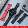 Для Casio G-shock GSW-H1000 Резиновый Ремешок для Часов Мужской Водонепроницаемый Спортивный Ремешок GSW-H1000-1A Черно-Красный Силиконовый Браслет Браслет на Запястье
