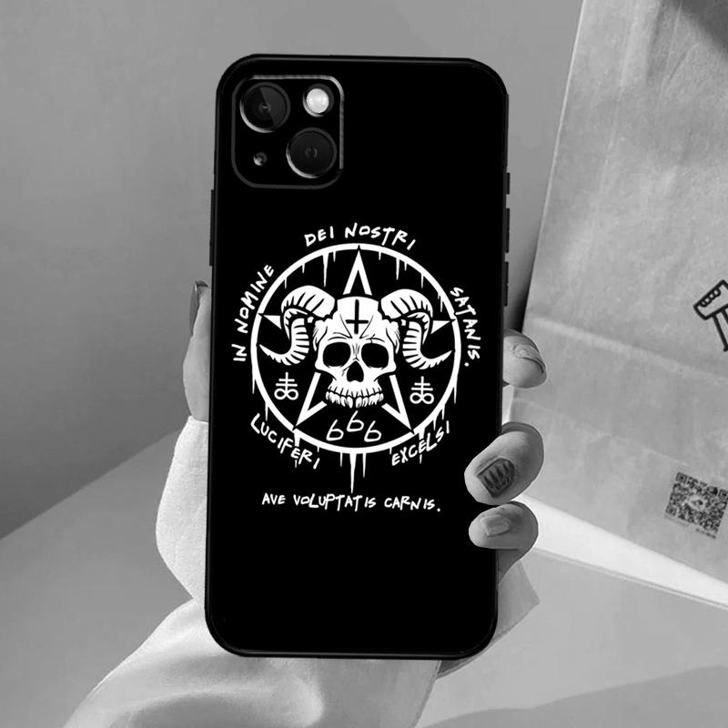 Пентаграмма 666 Демонический Сатанинский Чехол Для iPhone 16 15 14 13 Pro Max 12 Pro Max Mini 11 Pro Max XS X XR Plus Чехол-Оболочка