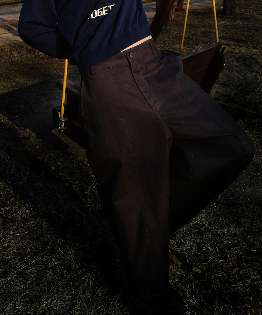 ERER Vintage Loose-Fit Pants Charcoal
