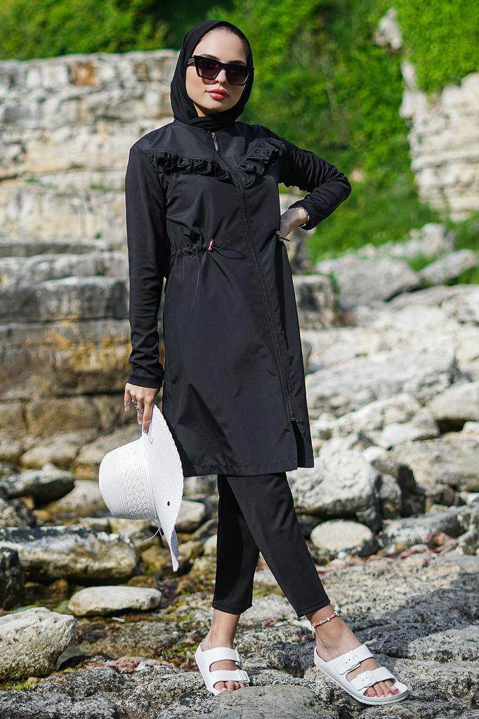 Женский Мусульманский Скромный Исламский Полный Чехол Буркини Пляжный Купальный Костюм Купальники Хиджаб Пляжная Одежда Купальник