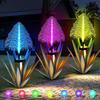 Metal Outdoor Decoration Gift Metal Agave Plants Outdoor Decor, Metal Agave Yard Art Garden Lights Solar Outdoor, 7 Color Changing Garden Yard