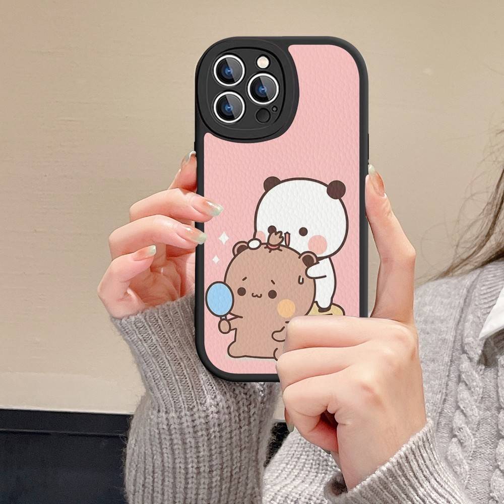 BUBU DUDU Мультяшный чехол для телефона для IPhone 16 15 14 11 12 13 Pro Max Plus Задняя крышка из кожи