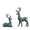 2pcs Crafts Resin Deer Ornaments Minimalist Cute Animal Sculpture Exquisite Creative Elk Statue TV Cabinet