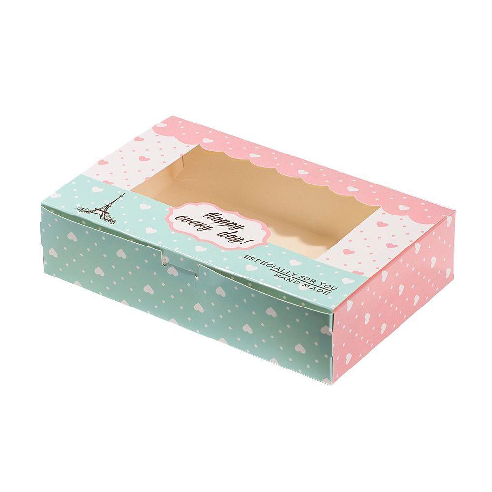 Transparent Window Mooncake Packing Baking Packing Box Gift Package Boxes Christmas Pastry Cases
