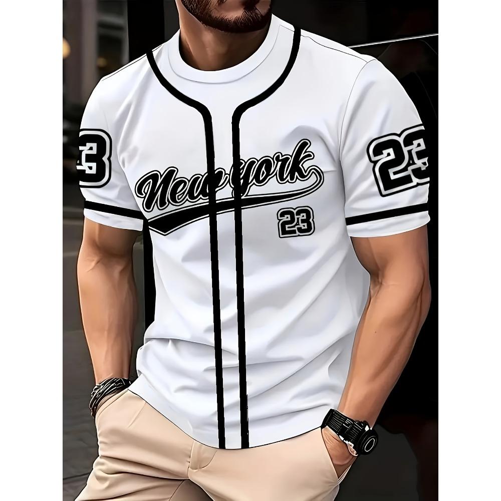 Summer New 3D Digital 23 Digital Printed Sports and Leisure Fashionable Soft and Comfortable Lightweight Men's T-shirt