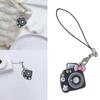 Cute Cartoon Mini Macaron Camera Charm Keychain Pendant Lightweight Phone Chain Resin Accessory For Bags Keys
