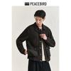 Peacebird Men's Faux Suede Patchwork Lapel Jacket