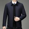 Мужская весенне-осенняя новая куртка для мужчин среднего возраста с тонкими лацканами для мужчин среднего возраста и пожилых людей, деловая повседневная мужская куртка для папы