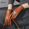 Popular High Quality Elegant Winter Women Genuine Lambskin Leather Gloves Autumn And Thermal Trendy Female Glove