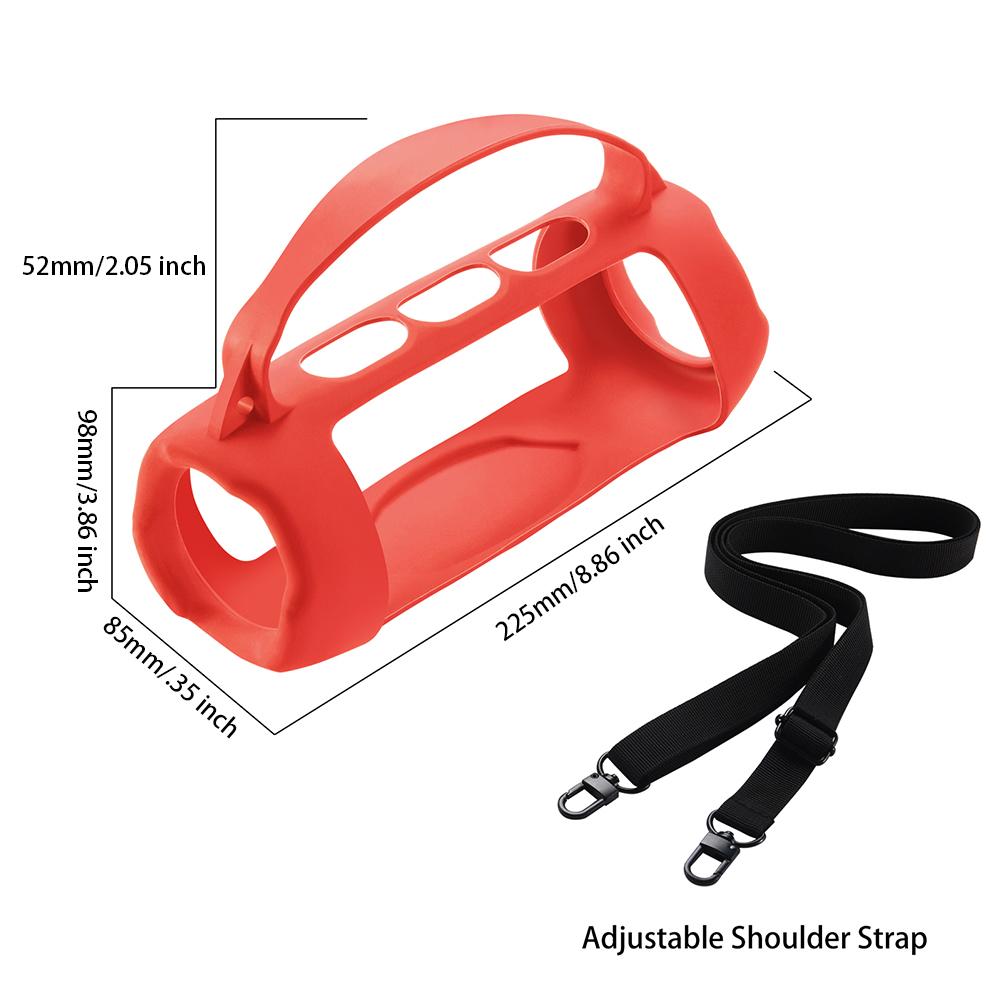 Для JBL Charge 5 Bluetooth-динамик Чехол Мягкий силиконовый чехол-скин с ремешком для JBL Charge 5 Беспроводной Bluetooth-динамик Сумка