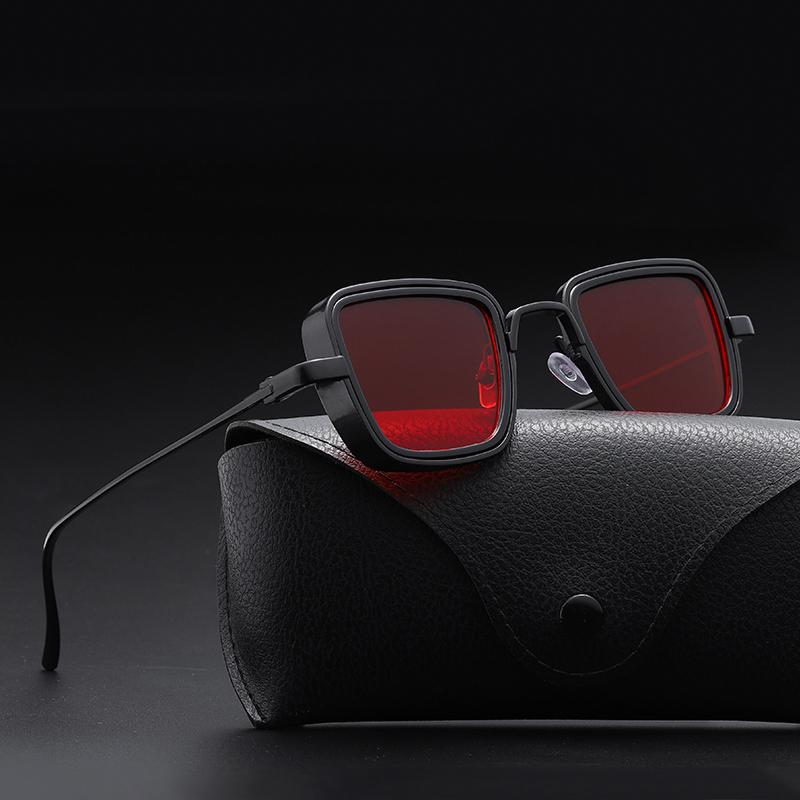 Новые Стимпанк Солнцезащитные Очки Мода Мужские Женские Дизайнерский Бренд Винтажные Квадратные Металлическая Оправа Солнцезащитные Очки Uv400 Очки