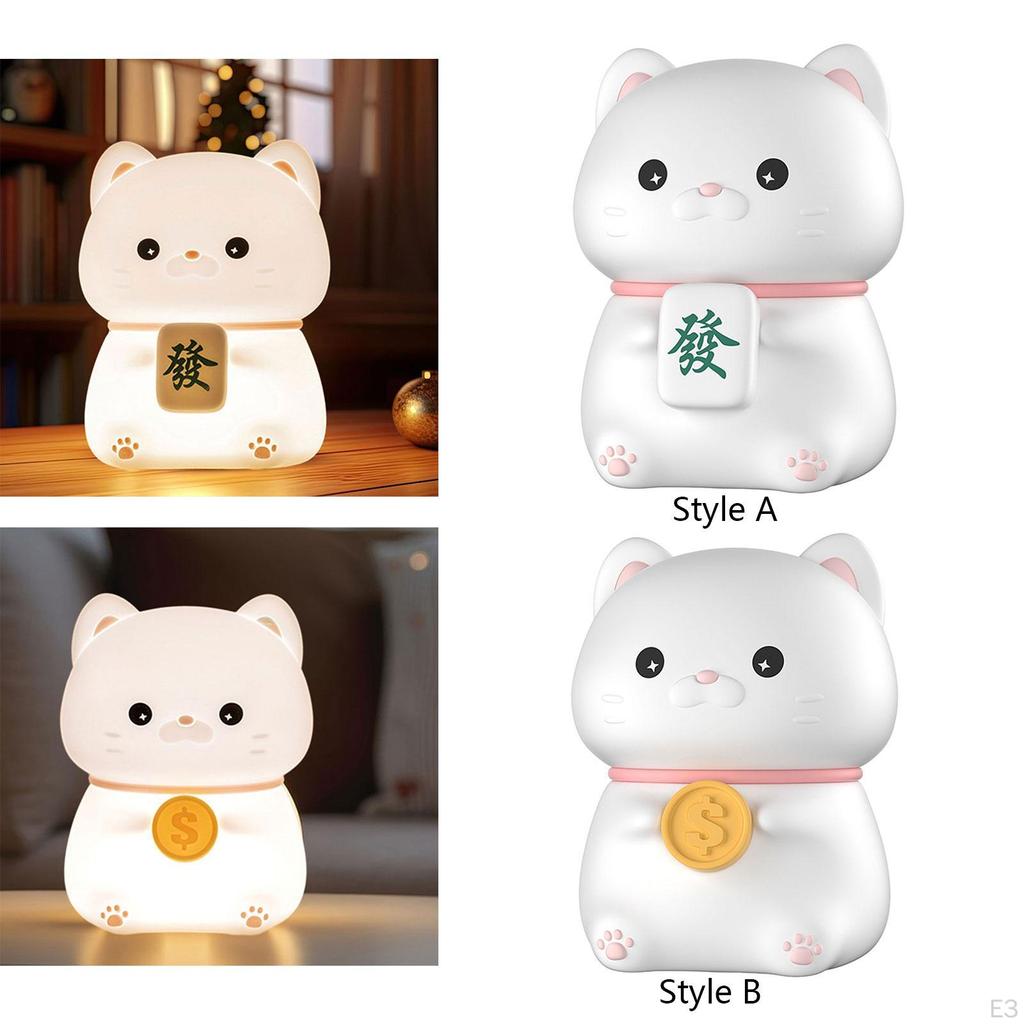 Adorable Cat Night Light for Kids - Charming Bedside Lamp Children's Bedroom