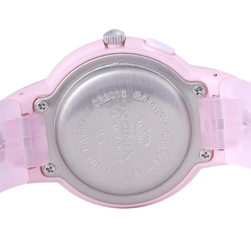 XONIX GOLDEN New Fashion Women Quartz Wristwatches Waterproof 100m Swim Diver EL Luminous Student Electronic Female Watches WX
