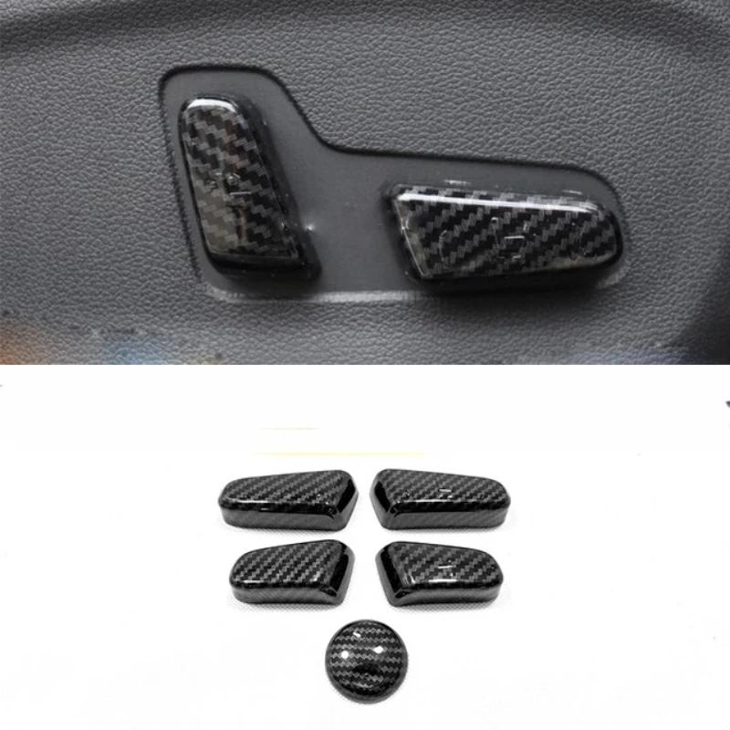 Для Kia Seltos Накладка на кнопку стеклоподъемника Панель переключения передач Крышка подстаканника ABS Карбон Аксессуары для интерьера