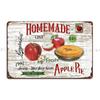 Rustic Apple Kitchen Art Metal Plaque Pub Cinema Create Wall Cave Plates Tin Sign Poster