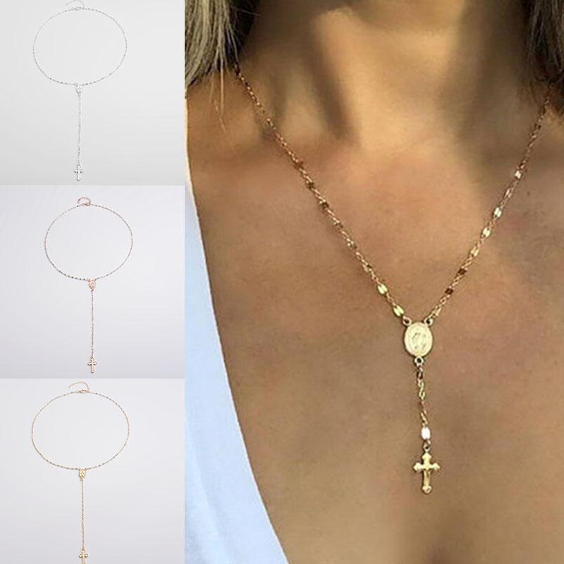 Серебряные круглые свадебные украшения модные простые женские длинные кулоны ожерелье золото 1 шт. богемный стиль сплав розовое золото аксессуары