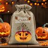 12 шт. Мешочки для угощений на Хэллоуин, подарочные мешочки из мешковины, мини-мешочки для конфет на шнурке, мешочки для сладостей с тыквенным узором для подарков на Хэллоуин-вечеринку