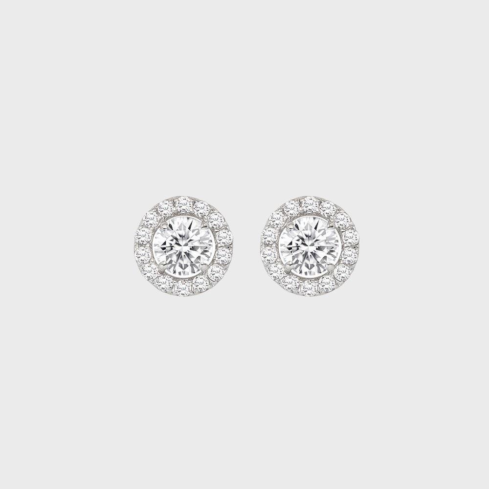 STONEHENGE Silver Halo Earrings Sc25A17P