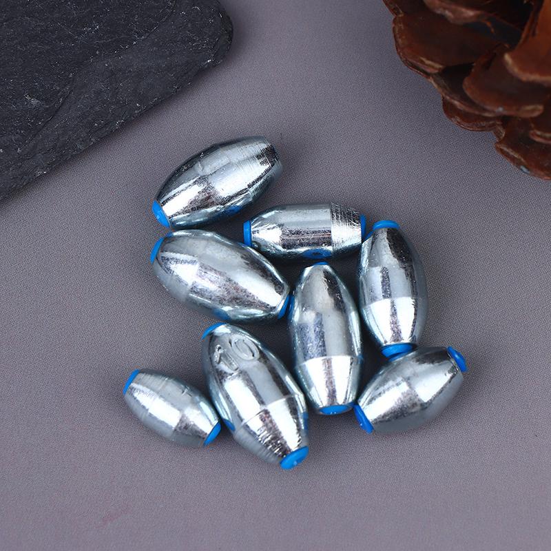 20Pcs Alloy Carbon Steel Hollow Olive Fishing Sinkers Assorted Weights 3g-10g Pack of 8 Fishing Accessories