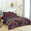 Complete Reversible Duvet Cover Pack for Bed 180 X 200 Cm "King Size" Stella Choco